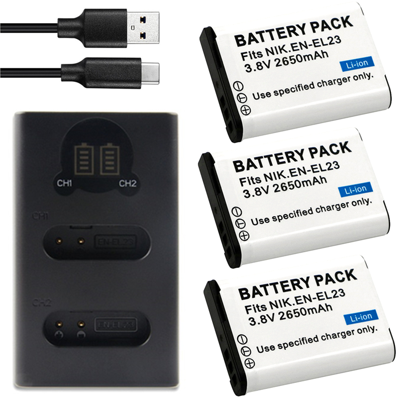 Batería de 2650mah EN-EL23 ENE - Nikon Camera D3500 reseña y precio
